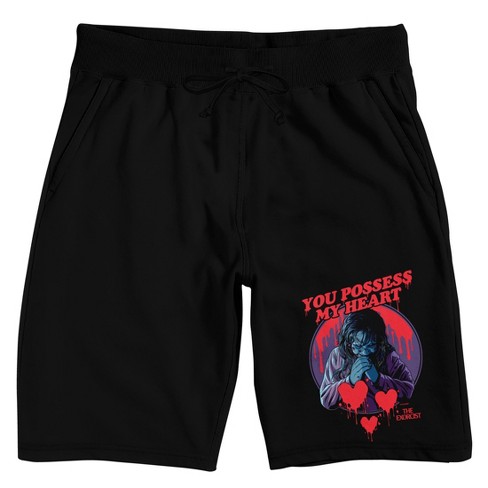 The Exorcist You Possess My Heart Men's Black Sleep Pajama Shorts - image 1 of 3