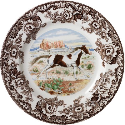 Spode Woodland 10.5” Dinner Plate, Horses Motifs, Perfect for Thanksgiving and Other Special Occasions, Made in England from Fine Earthenware