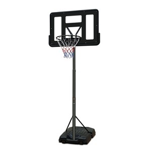 Portable Basketball Hoop Outdoor, 6.5-10ft Height Adjustable Basketball Goal System w/ 44" Shatterproof Backboard/Shock Absorbent Rim, Fillable Base - 1 of 4