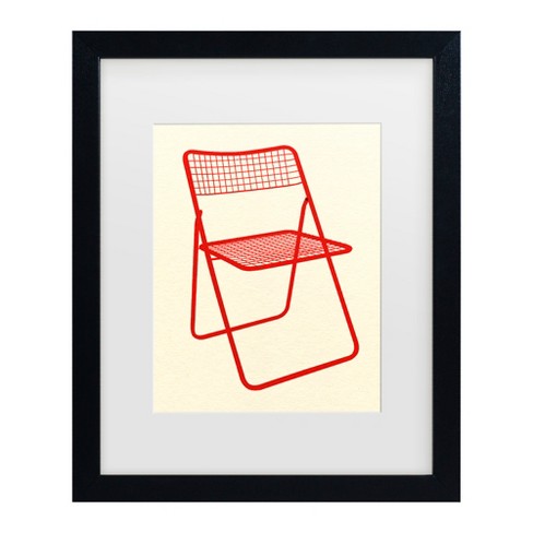 Trademark Fine Art - Rosi Feist  Ted Net Chair Red Matted Framed Art - image 1 of 4