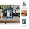 Sagebrook Home 4" x 6" Decorative Photo Frame - Contemporary Resin Wood Navy Blue and White Geometric Design Picture Frame - Home - 4 of 4