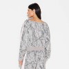 Women's Off the Shoulder Graphic Sweatshirt - Camo - 3 of 3