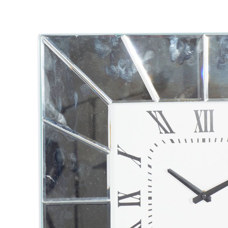 20&#34;x2&#34; Glass Starburst Mirrored Wall Clock Silver - Olivia &#38; May, 3 of 8