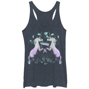 Women's Lost Gods Two Moon Unicorn Racerback Tank Top - 1 of 3