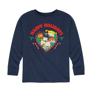 Boys' - Rugrats - Tommy and Friends Happy Holidays Long Sleeve Graphic T-Shirt - 1 of 4
