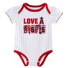 MLB Los Angeles Angels Infant Girls' 3pk White Bodysuit - 2 of 4