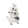 Transpac Resin 17 in. Multicolor Spring Cozy Carved Stacked Farm Animals Decor - 3 of 4