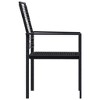 vidaXL Patio Chairs 2 pcs Black PVC Rattan - All Weather Outdoor Seating Ideal for Garden, Deck, Patio or Poolside Lounge - 4 of 4