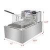 Winado 6L 2500W Electric Deep Fryer Commercial Tabletop Restaurant Frying Basket - 4 of 4