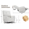 Coucheta 360° Swivel Rocking Glider Chair, Accent Chair for Adults with Adjustable Backrest & Footrest, Cozy Corduroy Upholstered Armchair - 3 of 4