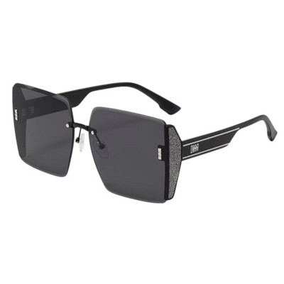 Anna-Kaci Oversized Square Shield Sunglasses with Rimless Lens Design and Wide Temples