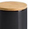 Haven Cotton Ball Jar Black - Allure Home Creations: Bamboo & Ceramic Material, Hand Wash, Organizer Tray - 2 of 4