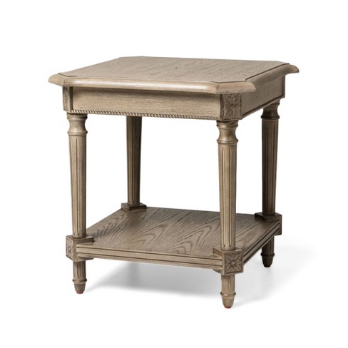 Maven Lane Pullman Traditional Square Wooden Side Table In