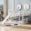 TiramisuBest Twin-Over-Full Bunk Bed with Drawers,Ladder and Storage Staircase,White - 2 of 4