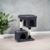 Cat Tree, 33.1-Inch Cat Tower, Cat Condo for Large Cats up to 16 lb, Large Cat Perch, 2 Cat Caves, Scratching Post, Cat Houses for Indoor - 4 of 4