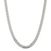 Black Bow Jewelry 6.25mm Sterling Silver Diamond Cut Rambo Flat Curb Chain Necklace - 3 of 4