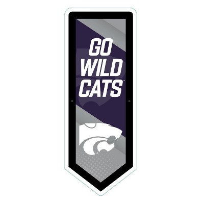 Evergreen Ultra-Thin Glazelight LED Wall Decor, Pennant, Kansas State University- 9 x 23 Inches Made In USA