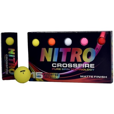 Nitro Crossfire Matte Golf Balls [15-Ball]