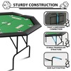 GustoWave Octagon Poker Table with Collapsible Legs, Leisure Gaming Table for 8 Players with Stainless Steel Cup Holder - 2 of 4