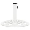 vidaXL Umbrella Base White Cast iron 15.7 in x 12.6 in Decorative Design - 4 of 4