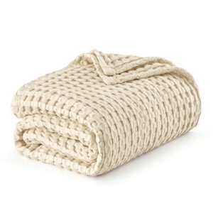 U by Bedsure Cooling Cotton Waffle Br...