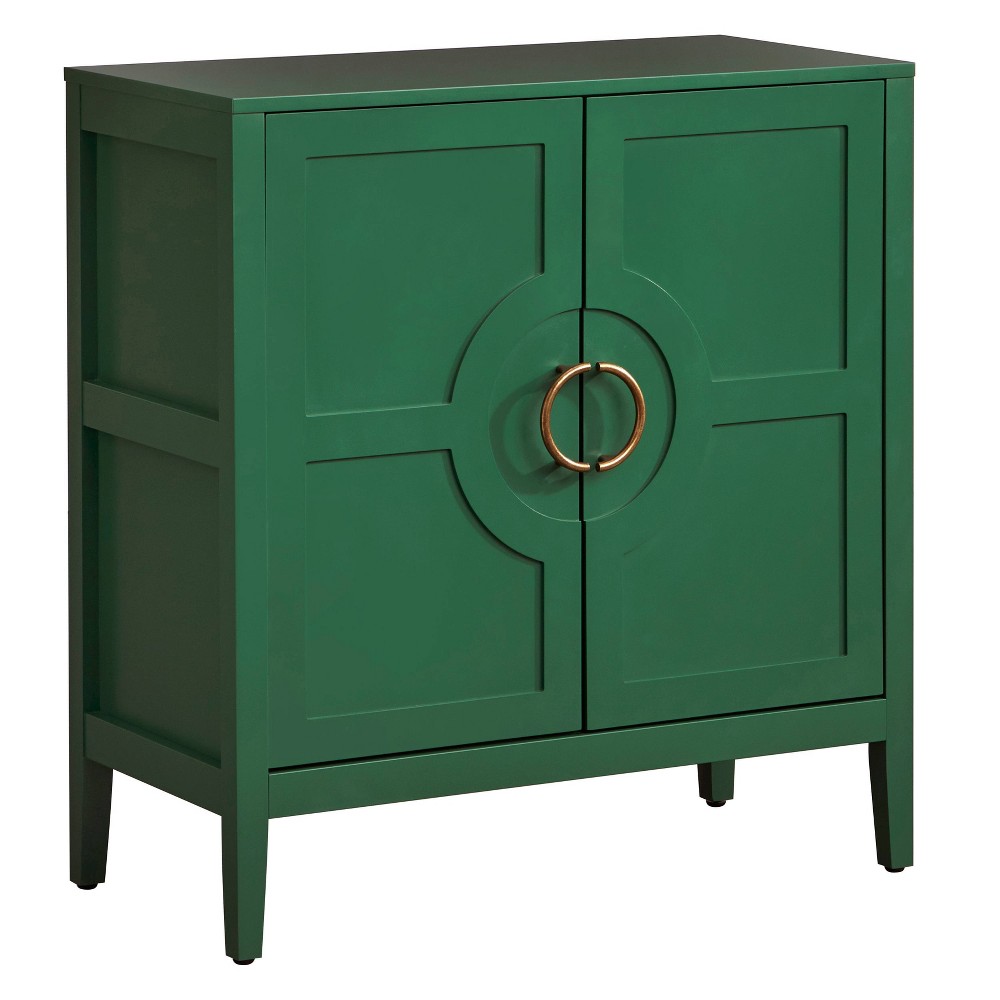 Lifestorey 2 Door Leelah Modern Accent Cabinet Jade Green