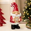Northlight Gnome Holding Gingerbread Snowflake Cookie Christmas Decoration - 11.5" - Red - 2 of 4