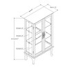 VYNXARIA Classic Cherry Curio Cabinet with Adjustable Shelves and Mirrored Back - 4 of 4