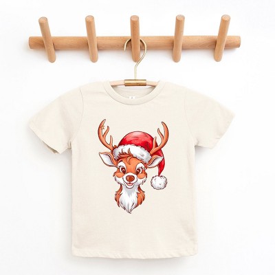 The Juniper Shop Cute Reindeer Head Youth Short Sleeve Tee