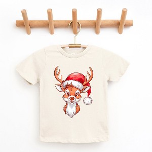 The Juniper Shop Cute Reindeer Head Youth Short Sleeve Tee - 1 of 3