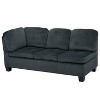 KWPZQEB L-Shaped Convertible Sectional Sofa, 3 Seat Couch Sofa with Pillows & Upholstered, Fabric Sofa for Living Room, Apartment, Small Space, Black - 4 of 4