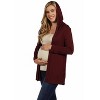 24seven Comfort Apparel Open Front Lightweight Hooded Maternity Cardigan - 2 of 4