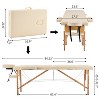 YOUNIKE 2 Folding Massage Table Lash Bed 23.6 Inches Width Wooden Portable Massage Bed with Armrests Esthetician Spa Tattoo Table - 2 of 4