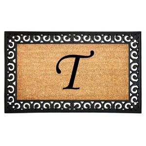 Calloway Mills 104132436T Gabriel Monogram Doormat 24 In. x 36 In. (Letter T) - 1 of 1