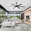 Airsurfer Windmill 72-in Color-Changing LED Matte Black with Black and Dark Brown Blades Ceiling Fan With Light - Remote Included ( 6 -Blade ) - 3 of 4
