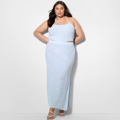 Women's Rose Pointelle Halter Pullover Sweater - Wild Fable™
