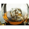 The Wine Savant Skull Globe Design Whiskey & Wine Decanter Set Includes 4 Skull Head Shot Glasses, Unique Home Bar Design - 750 ml - 2 of 4
