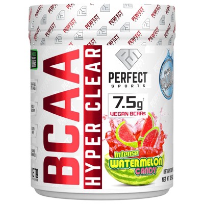 PERFECT SPORTS, BCAA Hyper Clear, 7.5G Vegan BCAAs 310G Intense Watermelon