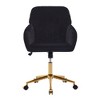 NicBex Office Chair Modern Height Adjustable Ergonomic Chair Computer Chair with 5 Casters and Golden Base for Office, Study, Bedroom, Black - 4 of 4