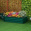 Gulches 4' x 2' x 1' Galvanized Raised Garden Bed, Green Planter Box for Vegetables and Flowers - 2 of 4