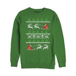 Men's Lost Gods Ugly Christmas Santa's Sled Sweatshirt - 1 of 3