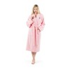 Linum Home Textiles 100% Turkish Cotton Terry Bath Robe Embroidered with Snowman Design - 2 of 3