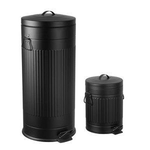 happimess Theo Retro 8-Gallon Step Trash Can with Soft-Close Lid and FREE Mini Trash Can - 1 of 4
