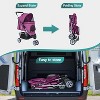 BestMassage Dog Stroller 3/4 Wheels Premium Pet Stroller Dog Cat Jogger with Cup Holder and Mesh Windows for Small Medium Dogs Cat - 3 of 4