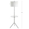 62" Metal Hall End Table Floor Lamp (Includes Energy Efficient Light Bulb) - JONATHAN Y - 4 of 4