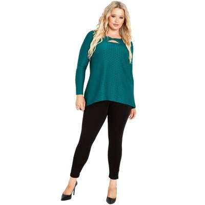 Avenue Women's Plus Size Tia Twist Top