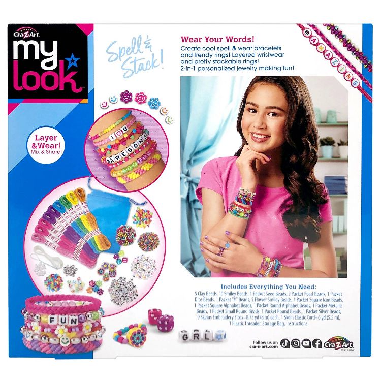 My Look A to Z Jewelry Kit: Creative Thinking Craft, Includes Beads & Elastic Cord, 2 of 8