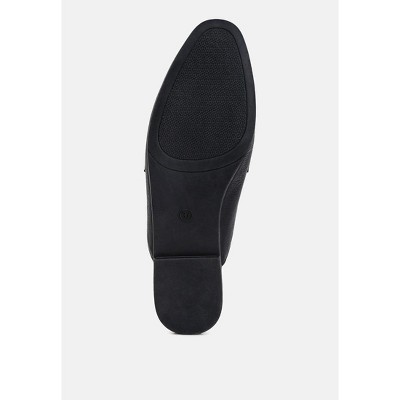 Женские сабо Rag & Co Abner Horsebit Embellished Slip On Mules In Black 7 — фото 5