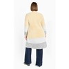 Avenue Women's Plus Size Elise Color Block Knitted Cardigan - 4 of 4