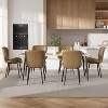 Dining Chairs Set of 2/4/6, Modern Upholstered Pu Leather Kitchen Side Chairs Comfy Backrest - 3 of 4